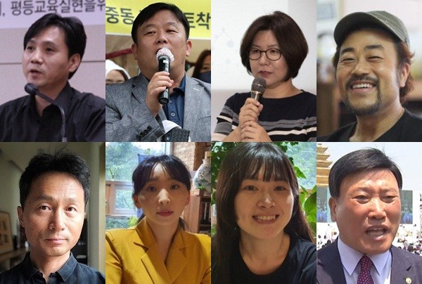 사진 위 위에서 오른쪽(시계방향) 순서로 천보선, 안진걸, 박은미, 황민호, 최효섭, 조맹, 촐론치맥, 신주혁