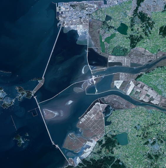 새만금 위성사진(전북도 제공)