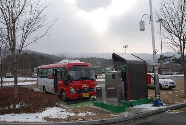 전주시 마을버스 '바로온'의 평화동 노선 계류장
