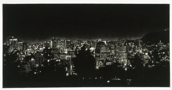 김승연 Kim Seung Yeon. Night Landscape-30X60cm. mezzotint. 2005 동판화