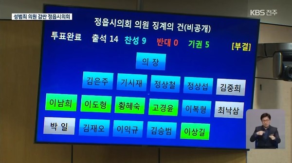 3월 16 일 KBS 전주총국 뉴스 9(화면 캡쳐)