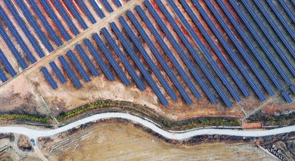 익산시 금마면 일대에 설치된 태양광 전기시설.