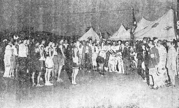 군산에서 개최된 전조선남녀자전차대회 수상 광경(출처=동아일보)