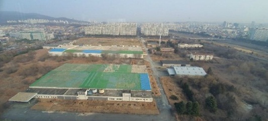 전주시 효자동 일원 옛 대한방직공장 부지.