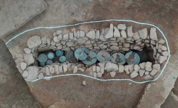 부장곽 유물의 노출된 모습(문화재청 국립완주문화재연구소 제공)