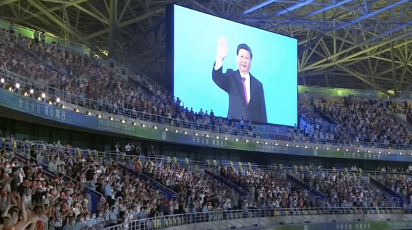     9월 15일 중국 시안 올림픽센터 스다디움에서 열린 제14회 중국 전국체육대회 모습(출처 : 중국 CCTV)