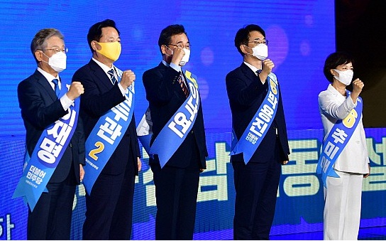 25일 열린 광주·전남지역 민주당 대선 경선에서 이낙연 후보가 0.17%p 차로 이재명 후보에 승리했다