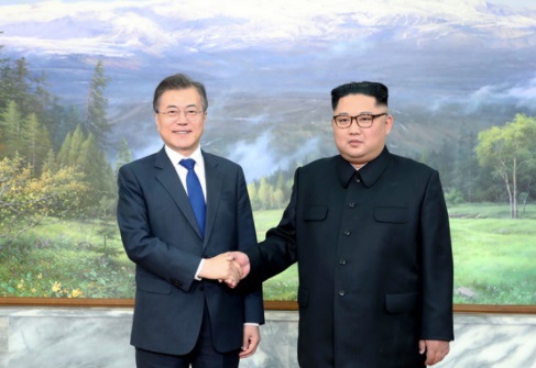  2018년 5월 26일 판문점 북측 통일각에서 열린 2차 남북정상회담 장면(사진=공동취재단) 