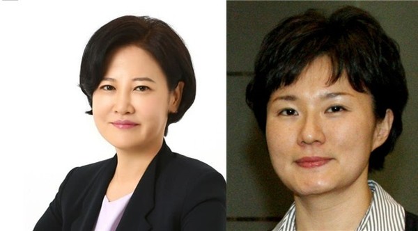            더불어민주당 이수진 국회의원(좌), 국민의힘 조수진 국회의원(우) (사진 출처: 페이스북)