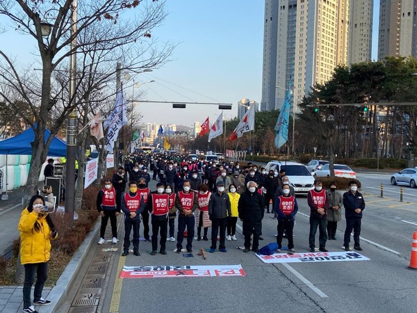 8일 열린 전북민중대회 모습(전북민중행동 제공)