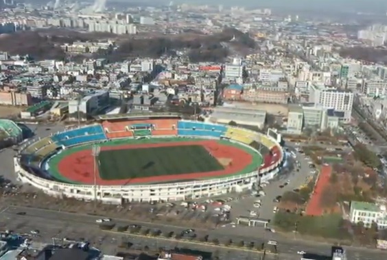 전주종합경기장과 주변 전경