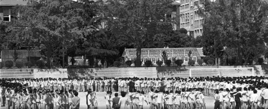 1980년 5월 27일 전주신흥고 학생 시위 모습