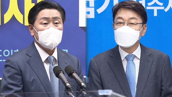 김관영 전북도지사 당선자(왼쪽)와 우범기 전주시장 당선자(오른쪽)