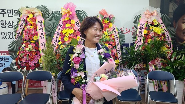 진보당 소속으로 유일한 오은미 전북도의원 당선자(사진=오은미 제공)