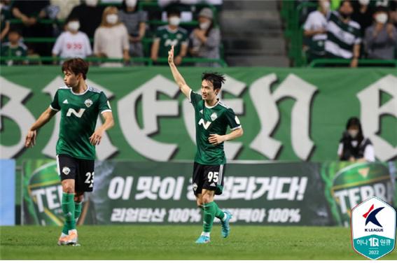 결승골의 주인공 김문환(사진=한국프로축구연맹)