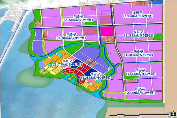 새만금 국가산업단지 구획도(새만금개발청 제공)