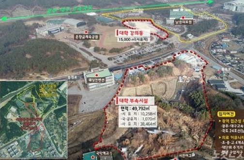 남원의료원 인근에 들어설 국립공공의료대학원 설립 예정 부지.