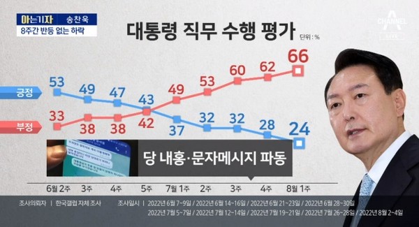 채널A 8월 5일 방송(화면 캡처)