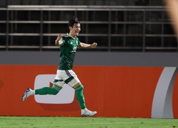 결승골을 터트린 뒤 환호하는 김진규(사진=K리그)