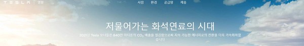 출처 : 테슬라 홈페이지(캡처)
