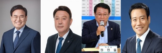 지방선거 관련 현재까지 기소된 전북지역 단체장들. 왼쪽부터 서거석 전북교육감, 강임준 군산시장, 정헌율 익산시장, 최경식 남원시장.