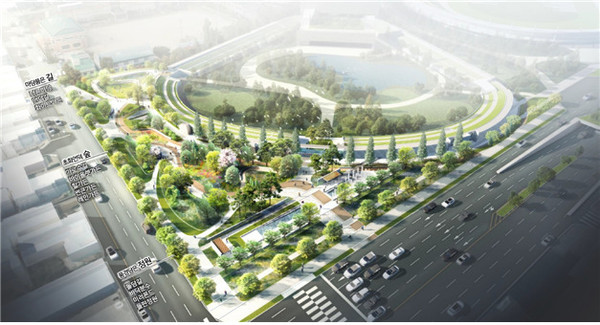 전주종합경기장 내에 조성할 예정으로 지난 3월 착공한 '정원의 숲' 조감도(전주시 제공)