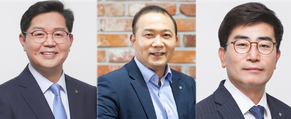 왼쪽부터 정재호 농협은행 부행장, 김영일 전북농협 본부장, 장경민 농협은행 전북본부장.