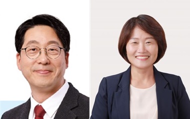 진보당 강성희 국회의원(전주을)과 오은미 전북도의원(오른쪽) 