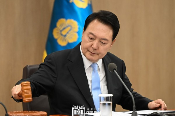 6월 13일 윤석열 대통령이 '2023년도 제24회 국무회의'를 주재하고 있는 모습.(사진=대통령실 제공)