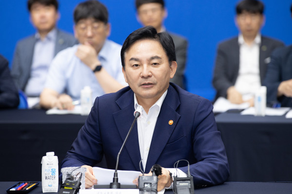 5일 전북도청을 방문한 원희룡 국토교통부 장관이 발언하고 있다.(사진=국토교통부 제공)