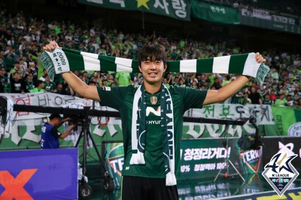 데뷔전 데뷔골로 팀에 승리를 안긴 박재용(사진=한국프로축구연맹 제공)