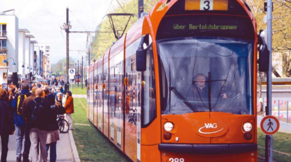 보봉의 전차(트램)노선(사진=프라이부르크 시청 홈페이지 캡처).