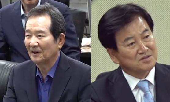 정세균 전 국무총리(왼쪽)와 정동영 전 통일부 장관