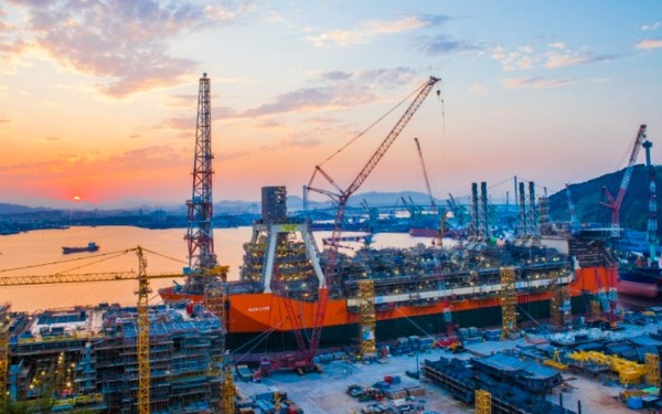 2016년 조업이 한창이던 군산조선소 모습.(자료사진)