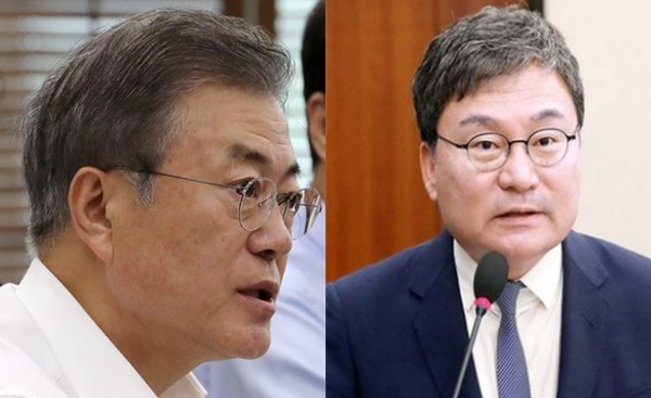 문재인 전 대통령(왼쪽)과 이상직 전 의원.