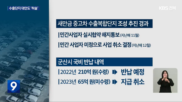 1월 15일 자 KBS전주총국 뉴스9 보도 화면 편집