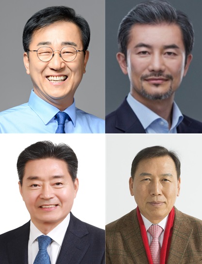사진 위 좌측부터 시계방향으로 김윤덕, 방수형, 양정무, 신원식 예비후보.