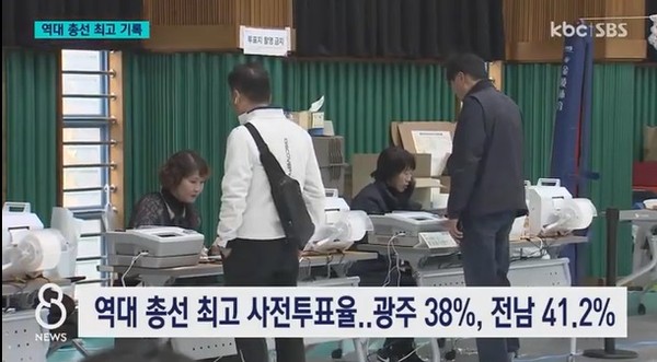 KCC광주방송 4월 6일 뉴스 화면(영상 갈무리)