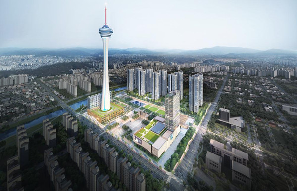 ㈜자광이 제안한 전주 옛 대한방직 부지 개발 조감도.(사진=㈜자광 제공)