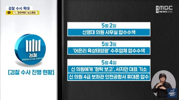 전주MBC 5월 7일 뉴스 화면(영상 갈무리)