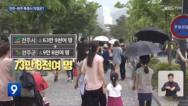7월 23일 자 KBS전주총국 뉴스 9 보도 화면 편집