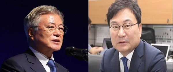 문재인 전 대통령(왼쪽)과 이상직 전 의원.(자료사진)