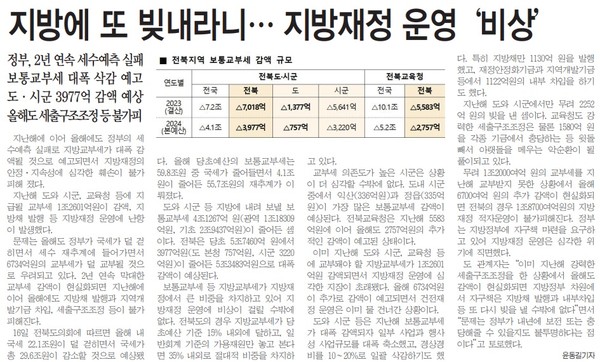 전민일보 10월 17일 2면 기사(지면 갈무리)