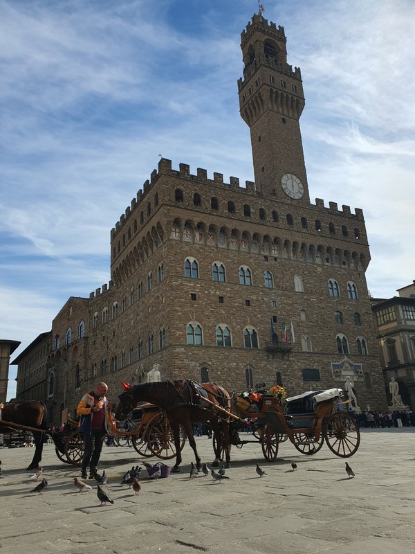 피렌체 도심의 '시뇨리아 광장'(Piazza della Signoria) 전경.