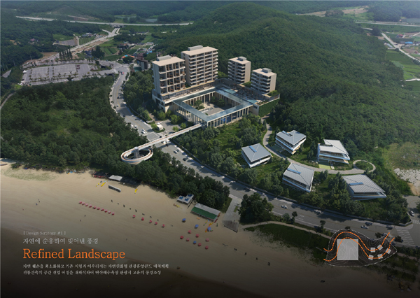 2022년 12월 부안군은 ㈜자광홀딩스와 변산해수욕장 관광지 관광휴양콘도 조성사업을 위한 부지 매매계약을 체결했다.(조감도 사진=부안군 제공)