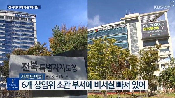 KBS전주총국 11월 25일 뉴스 화면(영상 갈무리)