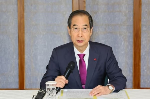 한덕수 대통령 권한대행이 20일 서울 종로구 삼청동 총리공관에서 열린 고위당정협의회에서 발언하고 있다.(사진=총리실 제공)