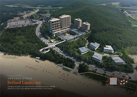 부안군 변산해수욕장에 들어설 ㈜자광홀딩스 관광휴양콘도 조감도.(사진=부안군 제공)