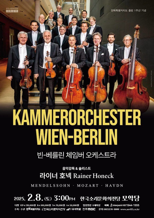빈-베를린 체임버 오케스트라 공연 안내 팸플릿(한국소리문화의전당 제공)