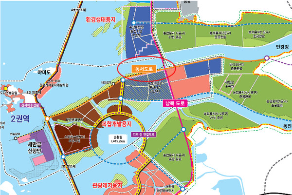 새만금 토지이용 계획도(전북자치도 제공)
